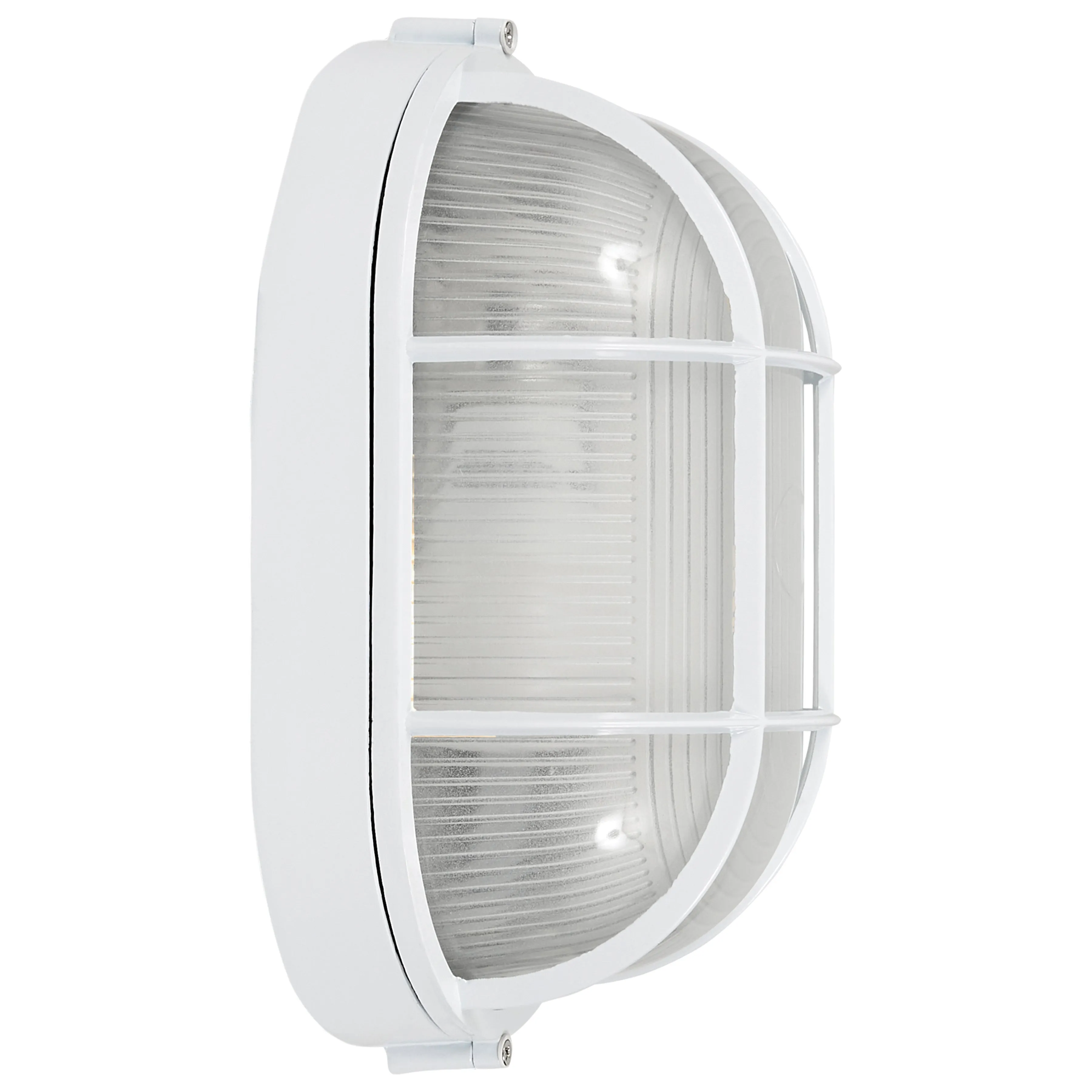 1 Light Outdoor Bulkhead, 100W, 120V, White Finish, Nauticus Dual Mount Collection
