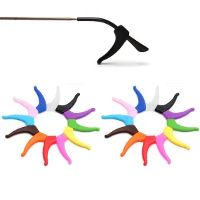 12 pairs Eyeglasses Anti Slip Retainer Glasses Ear Hook Grip kids and Adults Silicone Anti Slip Holder For Glasses Piece Eyeglass Temple Tip(Multicolored)