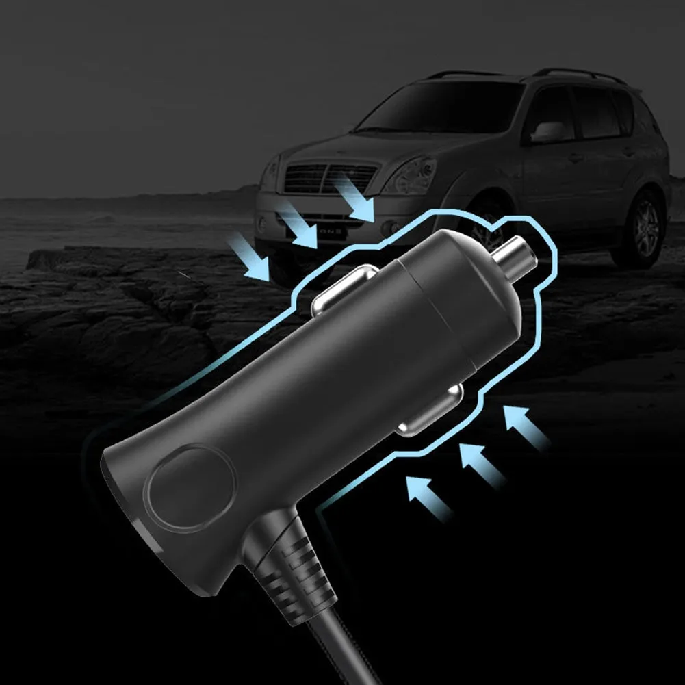 120w Cigarette Lighter Plug Splitter 3usb Qc3.0 Car Charger