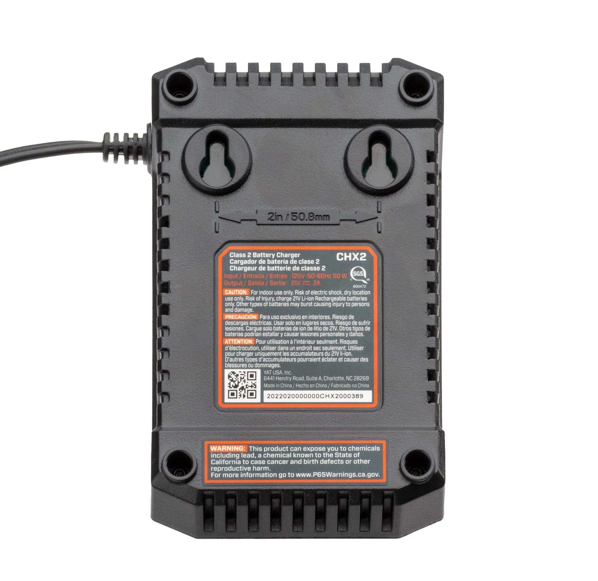 20 Volt Max* Lithium-ion Battery Charger, CHX2