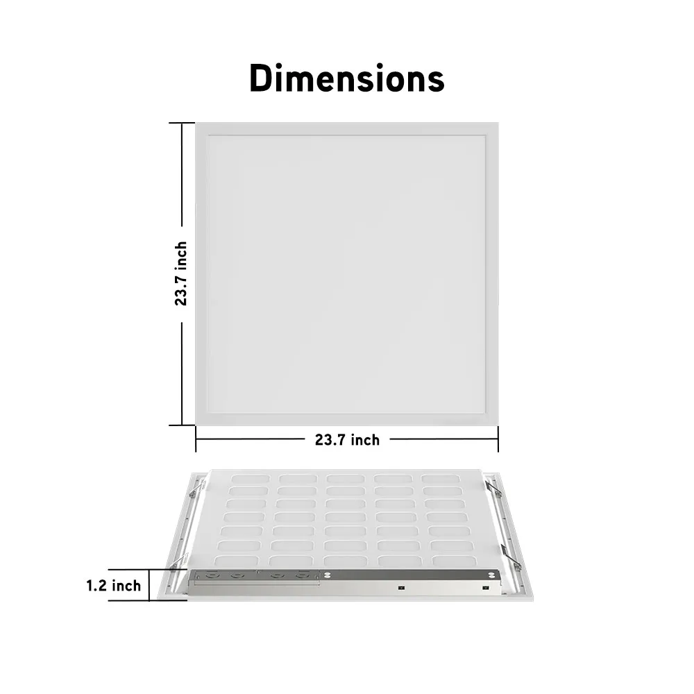 2x2 LED Panel Light - Selectable Wattage and CCT - 5000 Lumens - Dimmable - Pack of 4