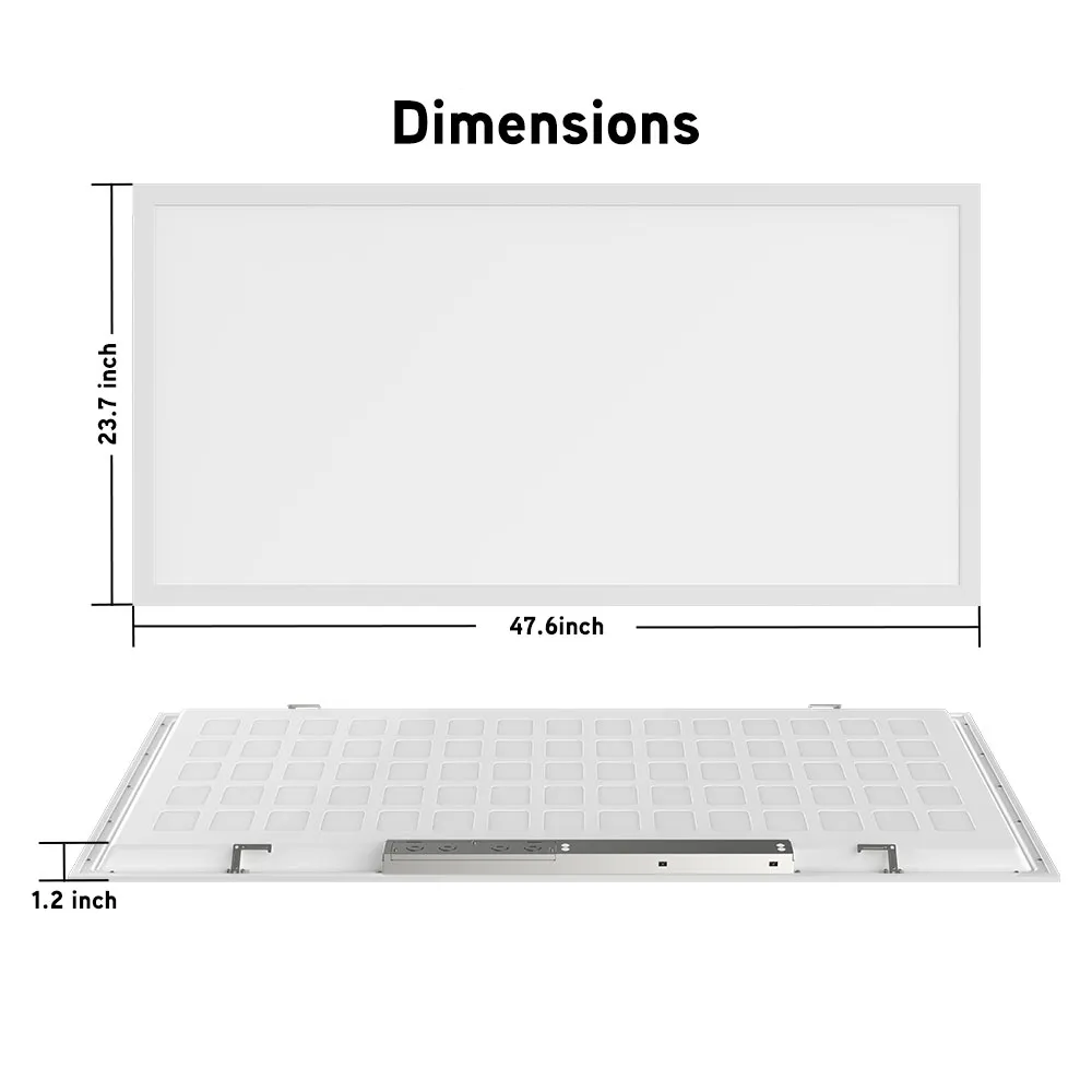 2x4 LED Panel Light - Selectable Wattage and CCT - 6250 Lumens - 50W/40W/30W -35K/40K/50K- Dimmable - Pallet Load includes 60 Panels