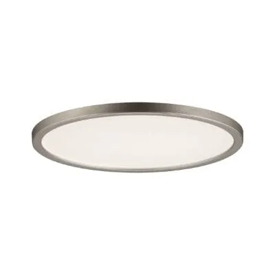Areo Round LED Recessed Panel 180mm Warm White - Nickel