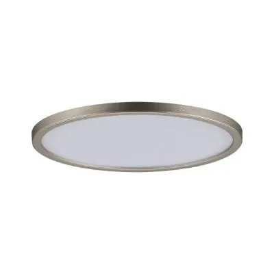 Areo Round LED Recessed Panel 180mm Warm White - Nickel