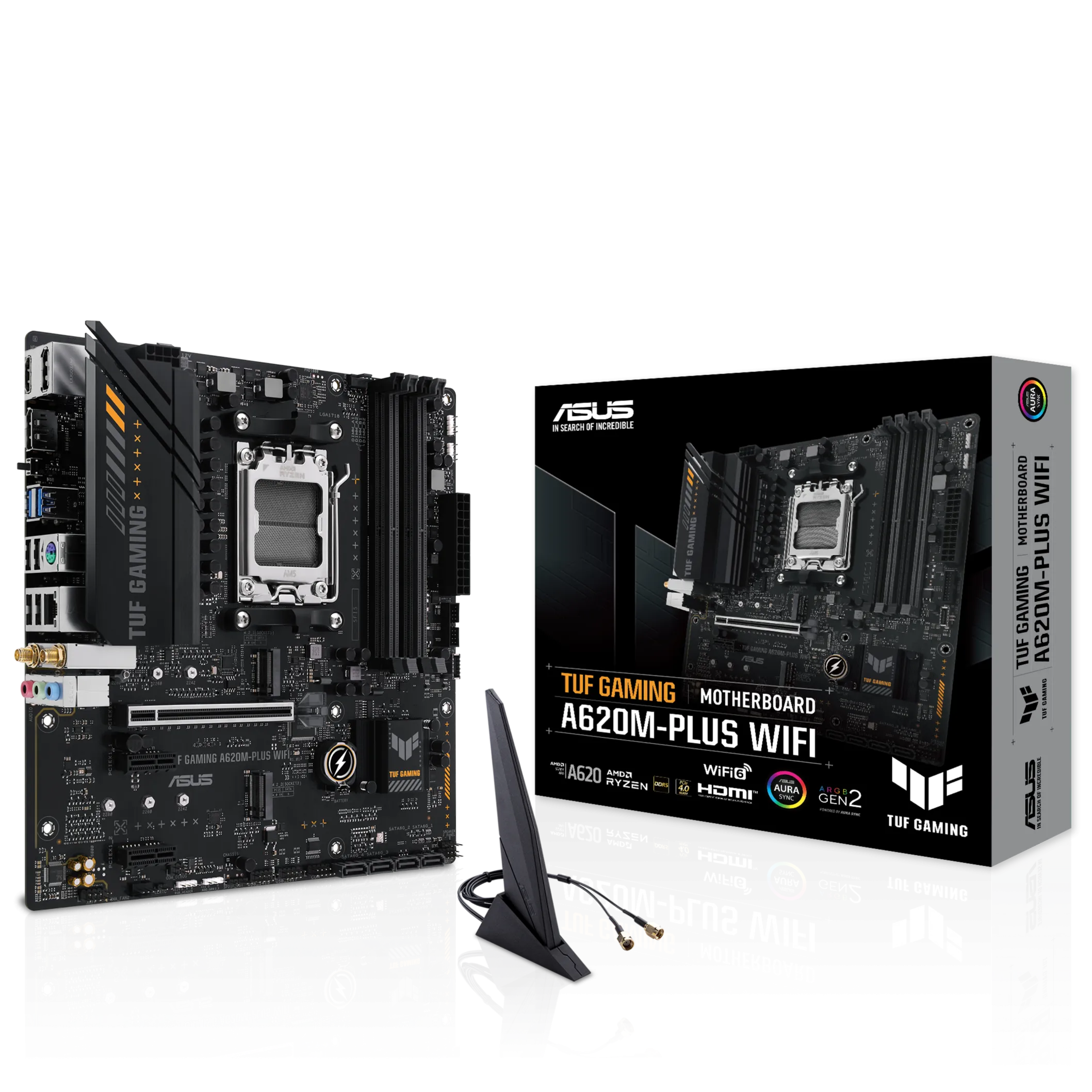ASUS TUF GAMING A620M-PLUS WIFI DDR5,Socket AM5 mATX Motherboard