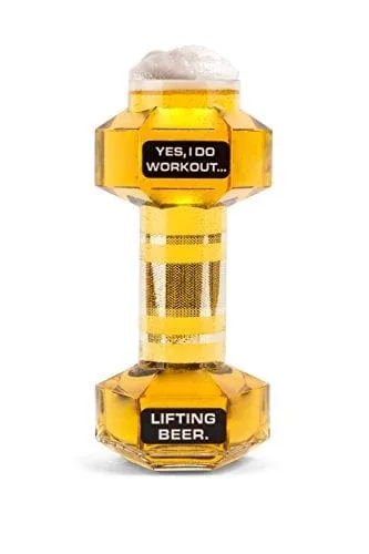BigMouth Inc Dumbbell Beer Glass, 1 Count (Pack of 1)