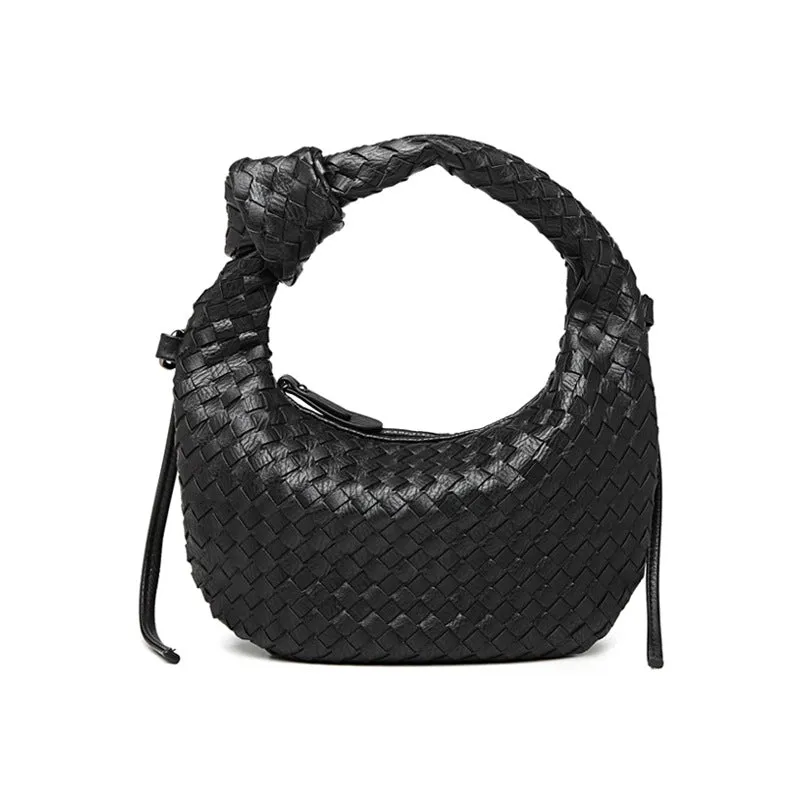 Braided Croissant Handle Underarm Bag