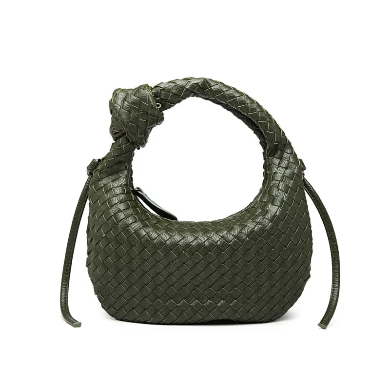 Braided Croissant Handle Underarm Bag