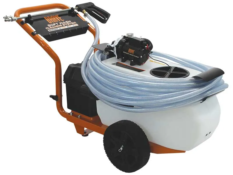 Brave Soft Wash and Disinfectant Cleaning System w/ 4.0 GPM Bleach Pump (BRSW1040E)
