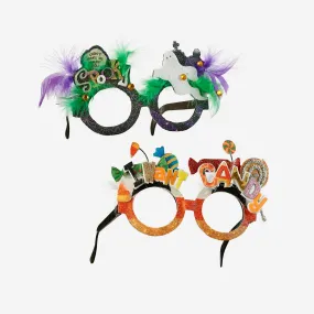 CANDY/SPOOKY GLASSES, 2 ASST, PVC/CARDBOARD, 6"