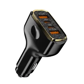 Car Charger Fast Charging 80W USB Charger LED Lights 2 USB A 2