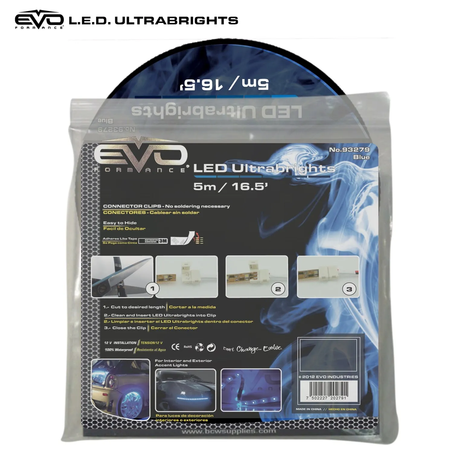 Cipa USA 93279 EVO Formance LED Ultrabrights Universal Light Strip; Blue; 5m;