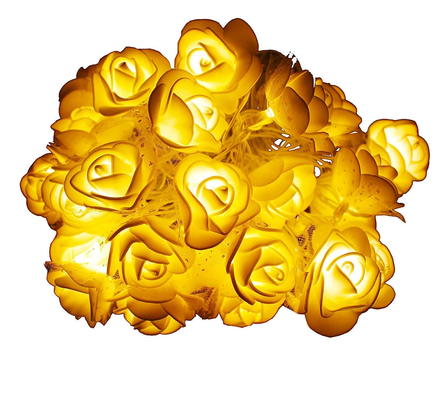 Citra 30 Led String Strip Light Rose Flower Shape Diwali Light for Decoration 30Led- Warm White