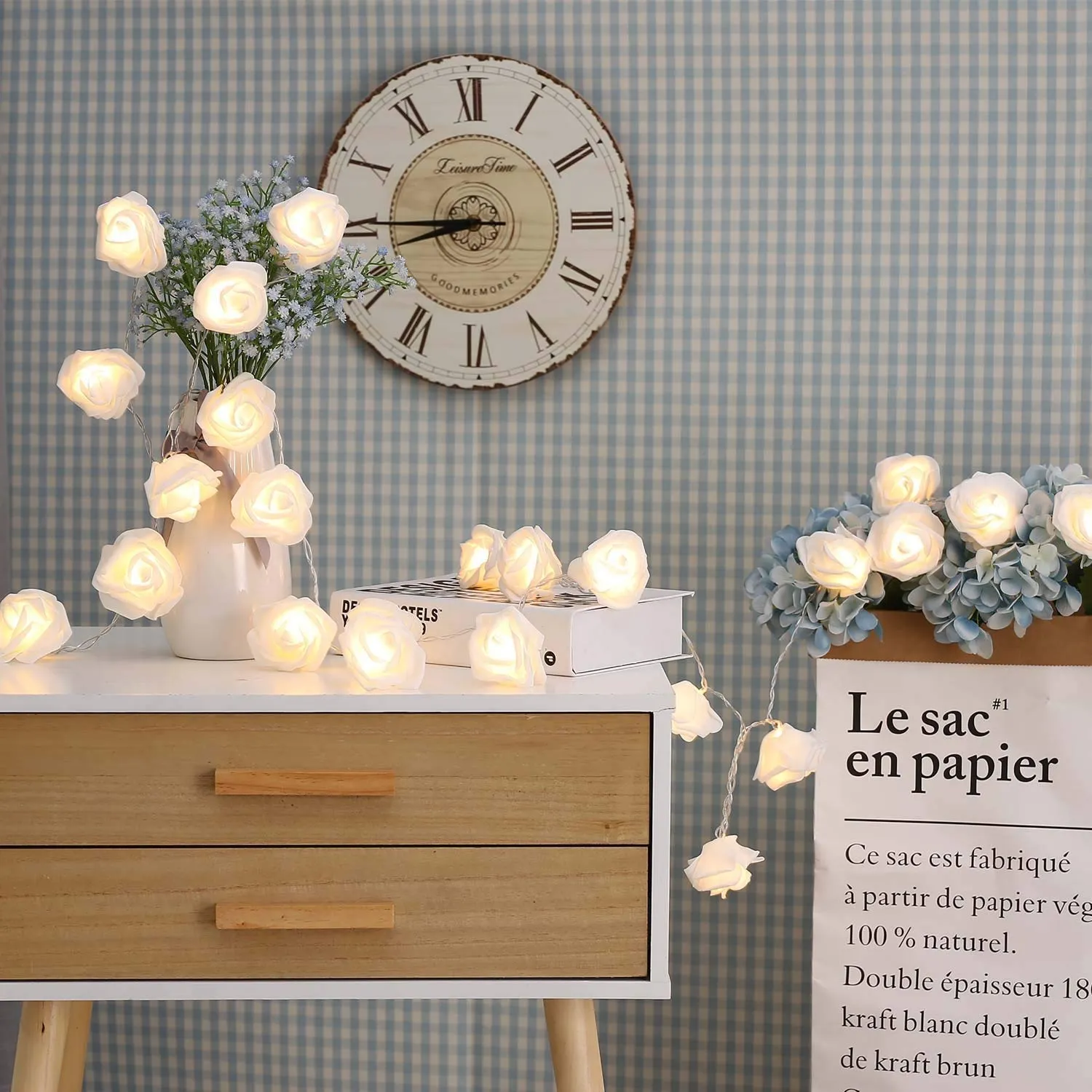 Citra 30 Led String Strip Light Rose Flower Shape Diwali Light for Decoration 30Led- Warm White