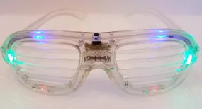 Clear Light Up  Shutter Glasses 6"