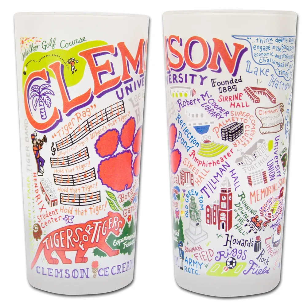 CLEMSON UNIVERSITY GLASS BY CATSTUDIO