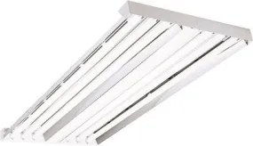 Columbia Lighting Versabay Fluorescent High Bay Fixture 4 Ft. Uses 4 T5Ho Lamps Narrow Beam Solid Top Programmed Start