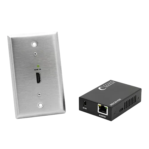 Covid EHF-205-W HDMI Receiver System with HDMI Transmitter Wall Plate (White)