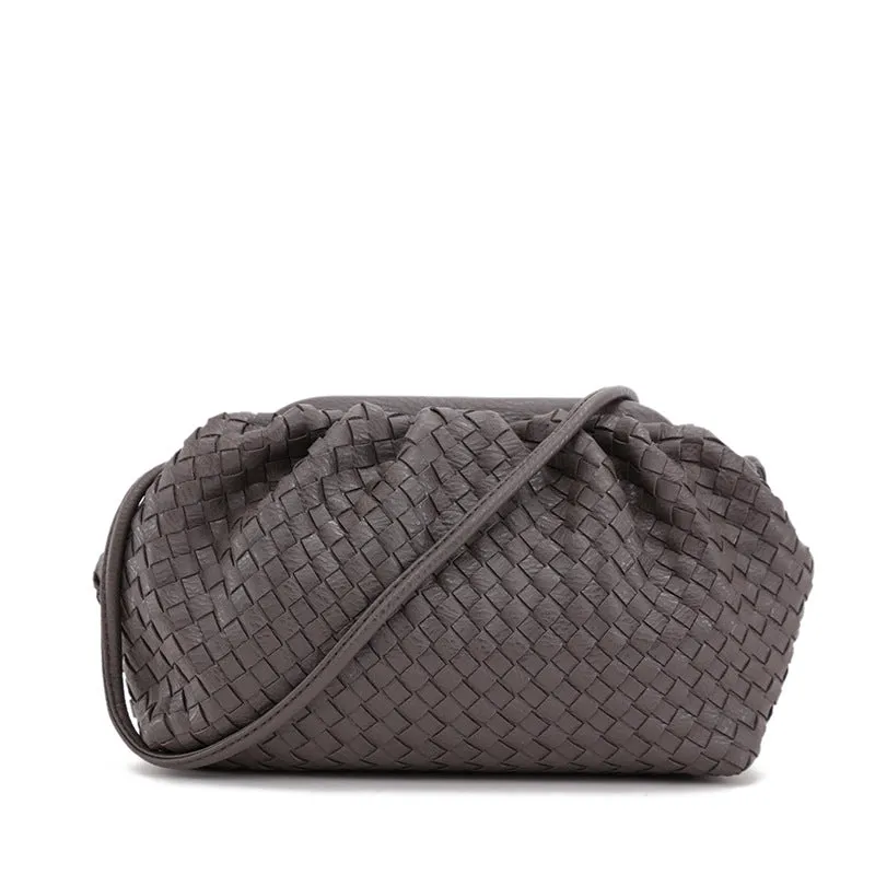 Crossbody Woven Clip Cloud Bag