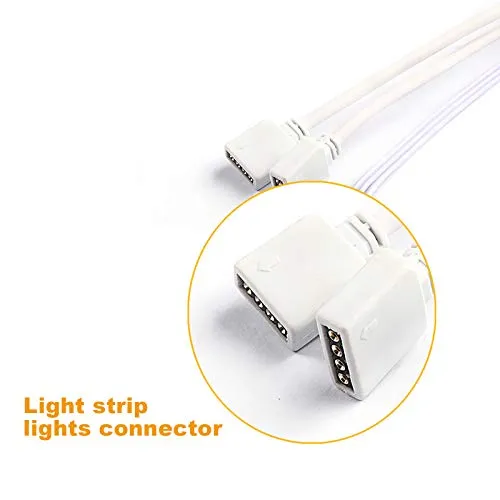 DAYBETTER Led Lights 2 Ports 44 Key Remote Control, Dimmer for Led Strip Lights, 4 Pin Output Remote Controller for Led Strips 12 24V DC Led Tape Light