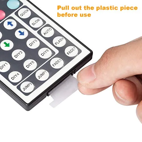 DAYBETTER Led Lights 2 Ports 44 Key Remote Control, Dimmer for Led Strip Lights, 4 Pin Output Remote Controller for Led Strips 12 24V DC Led Tape Light