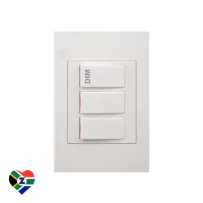 Dena Q 4x2 White 1 Lever Dimmer and 2 Lever Switch