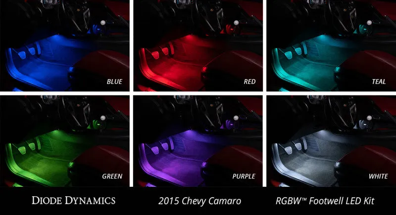 Diode Dynamics RGBW Footwell Strip Kit 4pc Multicolor