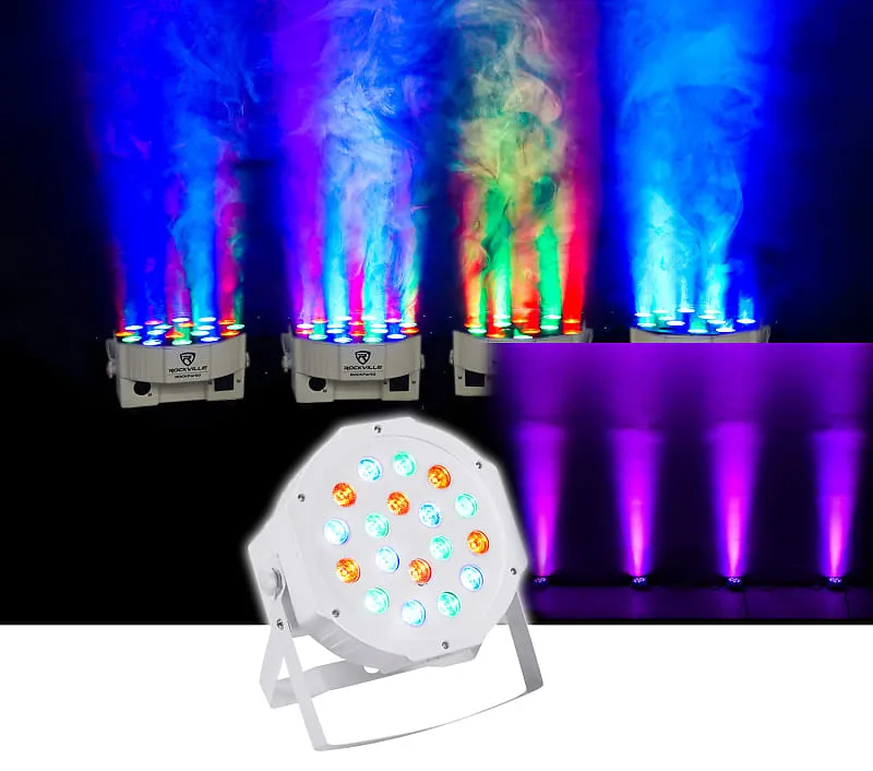 DJ package with 10" speakers   Bluetooth mixer   microphones   tripod   totem stands   façade   lighting Rockville RPG2X10 (2) RTP32W RFAAW PACK 2