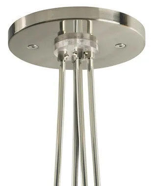 Dual Feed Remote Canopy Rigid Connector in Satin Nickel Finish by Stone Lighting