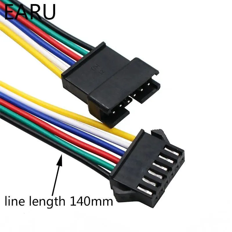EARU- 10Pairs 15cm JST SM 2P 3P 4P 5P 6P Plug Socket| Male to Female