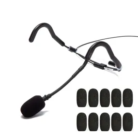 Fitness Audio EM1 E Mic Headset - Multimic Connector   10 Pack Foamies