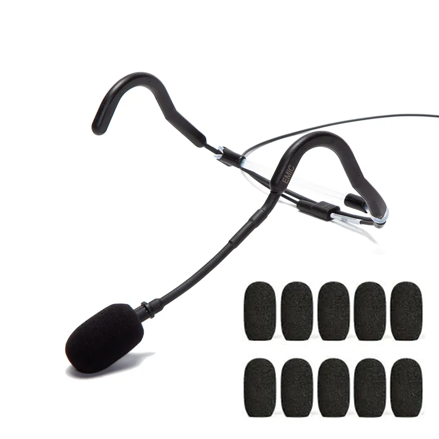 Fitness Audio EM1 E Mic Headset - Multimic Connector   10 Pack Foamies