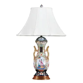 French Handled Vase with Oriental Figure