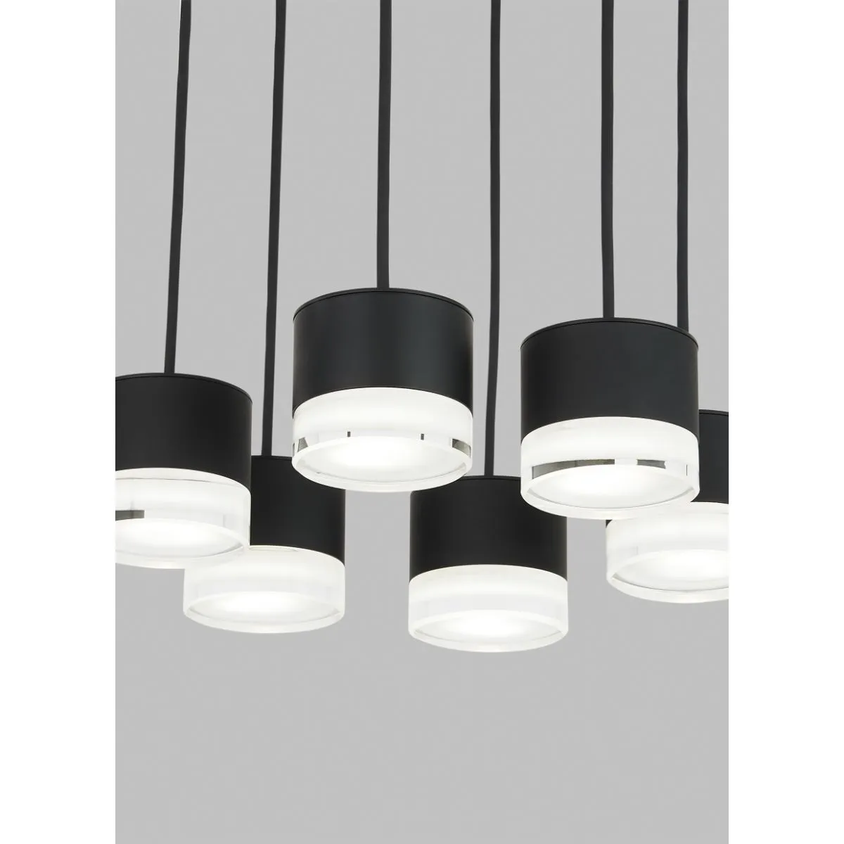 Gable 6 Lights LED Chandelier 120-277V Black Finish