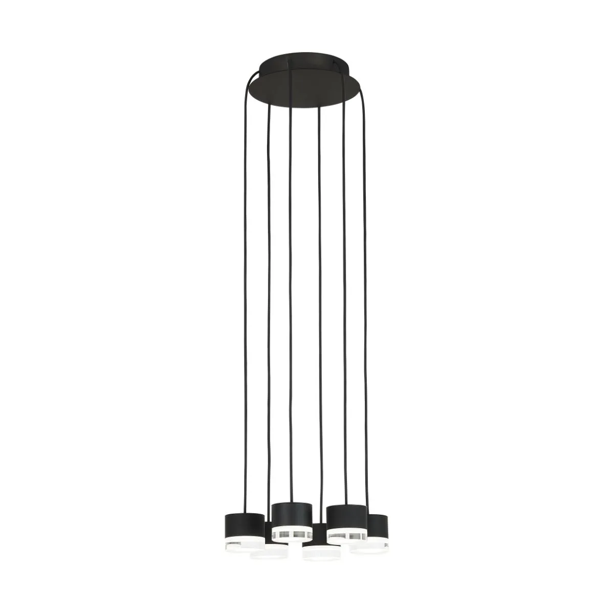 Gable 6 Lights LED Chandelier 120-277V Black Finish