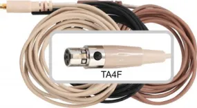 Galaxy Audio CBL3SHU-BG Cable for HSM8 & ESM8 w/ TA4F for Shure Systems - Beige