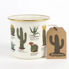Gift Republic Enamel Mug - Botanica Succulents