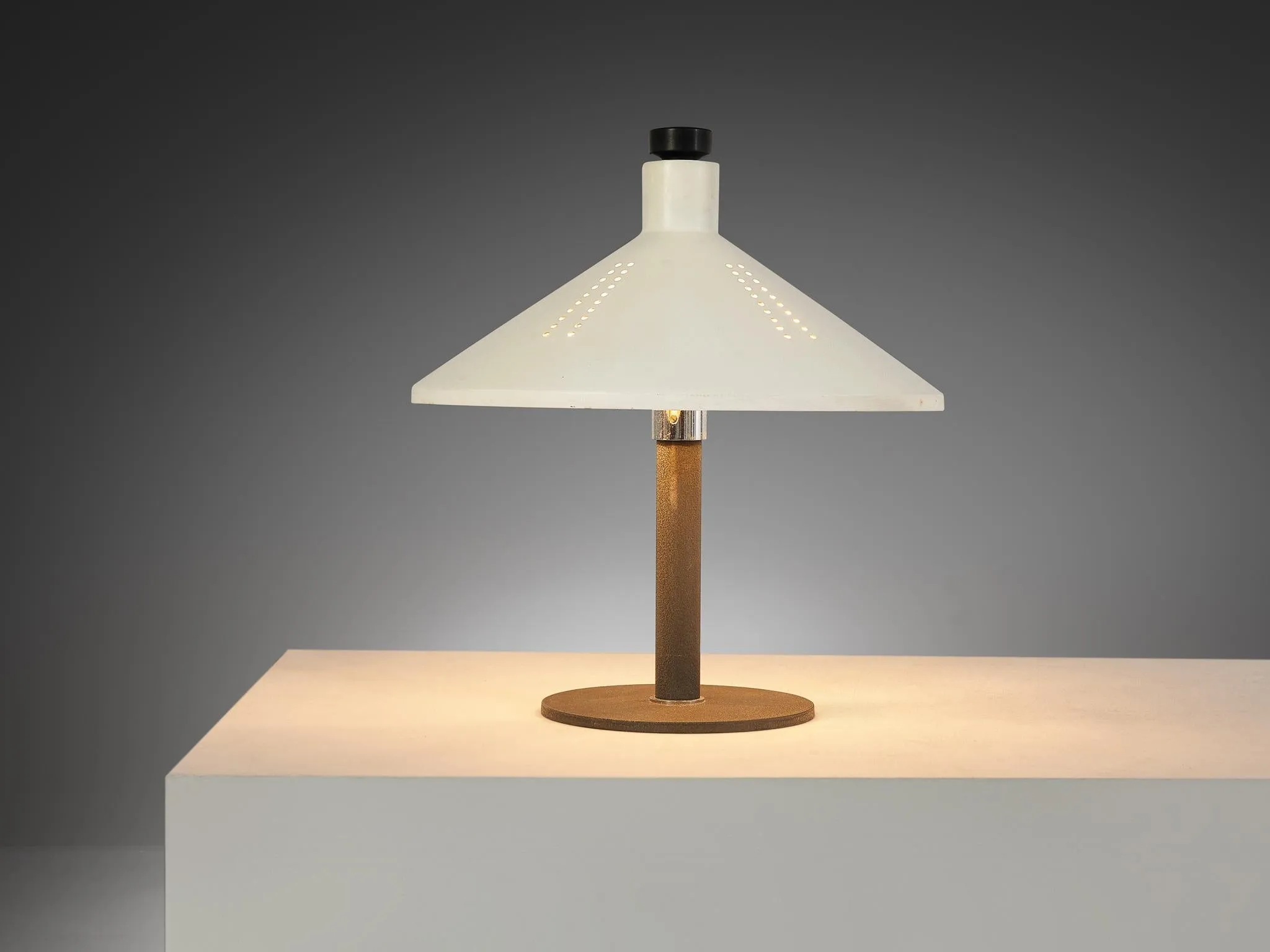 Gino Sarfatti for Arteluce '609' Table Lamps in Aluminum and Cast Iron