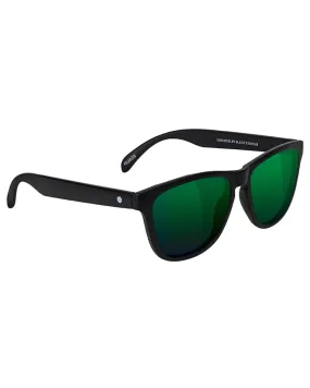Glassy Deric Polarized Matte BLK-GREEN Mirror