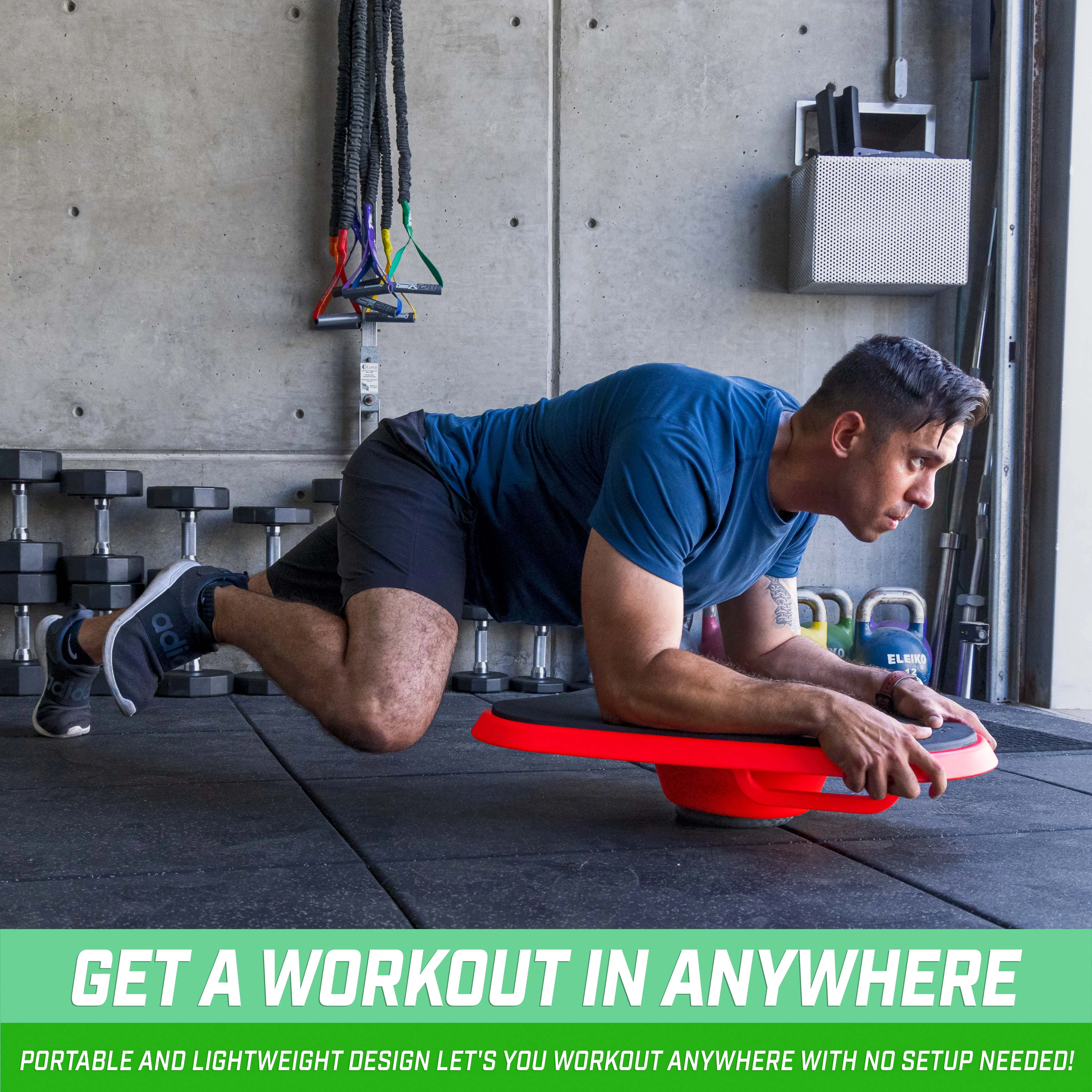 GoSports Core Hub Fitness Plank Board - Red