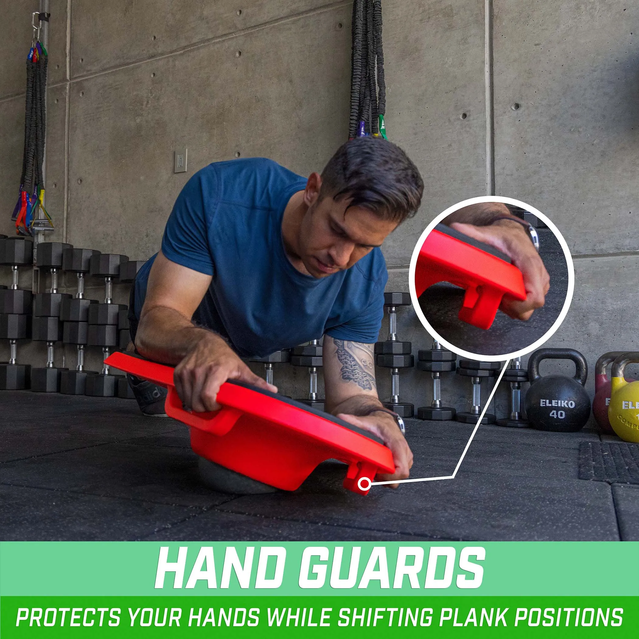 GoSports Core Hub Fitness Plank Board - Red