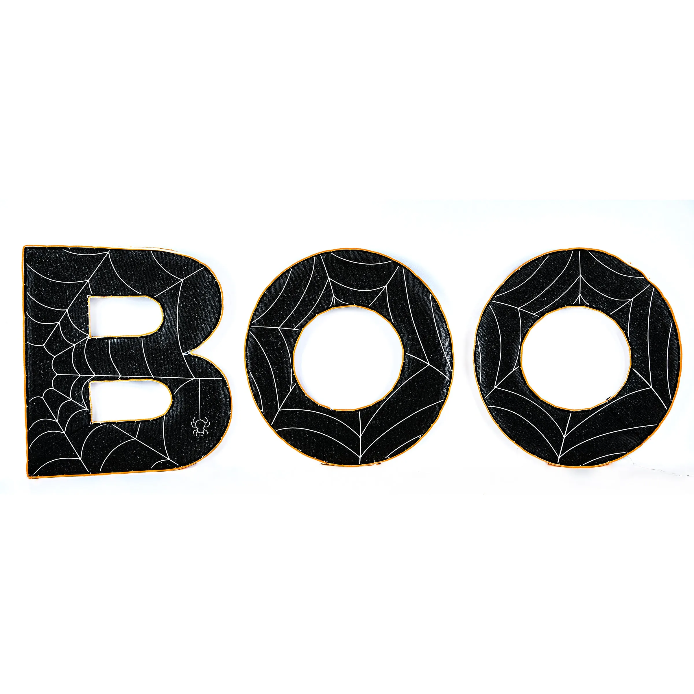 Halloween Pre Lit Lawn Decoration, Orange, 'BOO', LED Lights, Includes Garden Stakes, 47 Inches