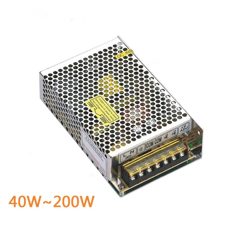 Heavy Duty Industrial Series Metal House Screw Terminal Adapter 110-220V AC to 12V/24V/5V DC