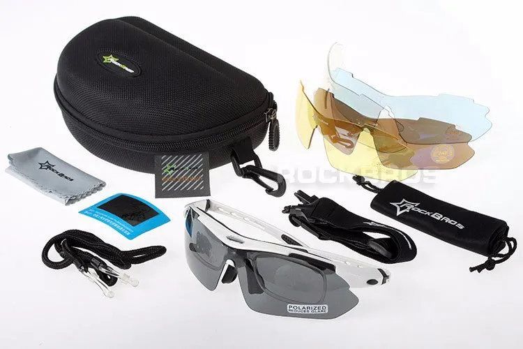 HOT PRODUCT!  Cool & Practical! Polarized Cycling Sun Glasses with 5 Lens Outdoor Sports Bicycle Glasses Great for travel, Men Women Bike Sunglasses 29g Goggles Eyewear 5 Lens