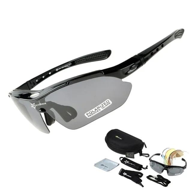 HOT PRODUCT!  Cool & Practical! Polarized Cycling Sun Glasses with 5 Lens Outdoor Sports Bicycle Glasses Great for travel, Men Women Bike Sunglasses 29g Goggles Eyewear 5 Lens