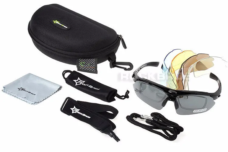 HOT PRODUCT!  Cool & Practical! Polarized Cycling Sun Glasses with 5 Lens Outdoor Sports Bicycle Glasses Great for travel, Men Women Bike Sunglasses 29g Goggles Eyewear 5 Lens