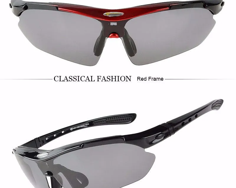 HOT PRODUCT!  Cool & Practical! Polarized Cycling Sun Glasses with 5 Lens Outdoor Sports Bicycle Glasses Great for travel, Men Women Bike Sunglasses 29g Goggles Eyewear 5 Lens