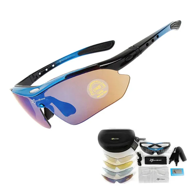 HOT PRODUCT!  Cool & Practical! Polarized Cycling Sun Glasses with 5 Lens Outdoor Sports Bicycle Glasses Great for travel, Men Women Bike Sunglasses 29g Goggles Eyewear 5 Lens