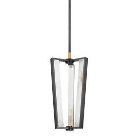 Hudson Valley Lighting Edgemere Pendant-Aged Brass/Distressed Bronze