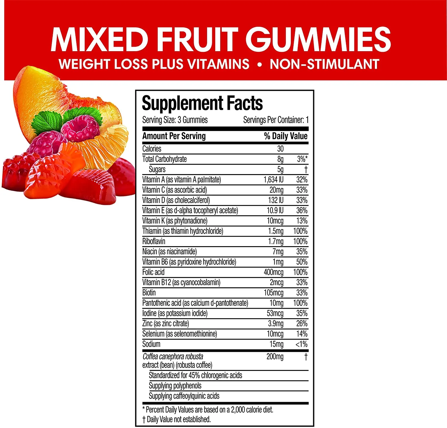 Hydroxycut Non-Stimulant Weight Loss Gummies, 90 Gummies